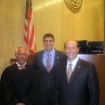 Federal Judge Charles R. Breyer, Nadir Vissanjy and Ambassador Jeff Bleich at Nadir’s swearing in ceremony, Ninth District Court, San Francisco, CA. (Courtesy of Nadir Vissanjy)
