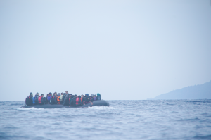 Refugees on a boat crossing the Mediterranean sea, heading from Turkish coast to the northeastern Greek island of Lesbos, 29 January 2016. Taken by Mstyslav Chernov/Unframe - Own work, CC BY-SA 4.0, https://commons.wikimedia.org/w/index.php?curid=46776361
