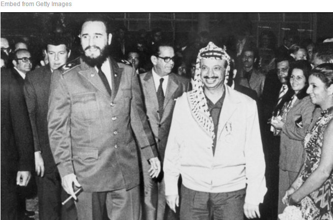 Yasser Arafat and Fidel Castro