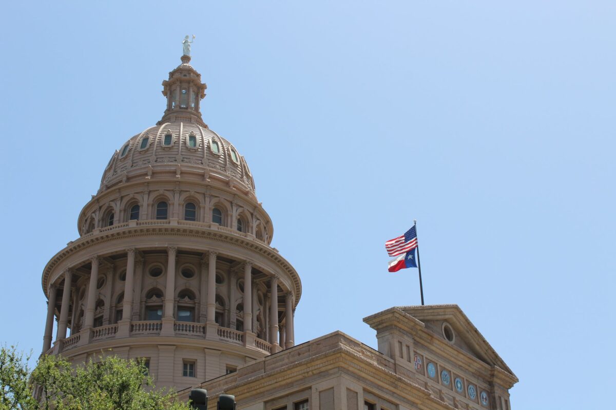 A photo of the Texas Statehouse